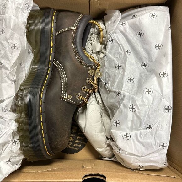 Dr Martens 8053 4i Quad Arc Crazy Horse Platform Leather Oxfords - Picture 1 of 6